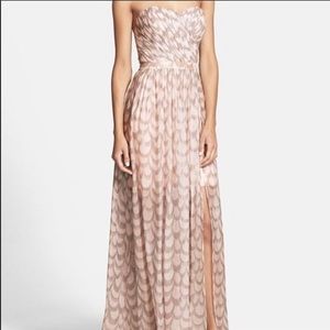 Erin by Erin Fetherston Chloe Foiled Chiffon Gown